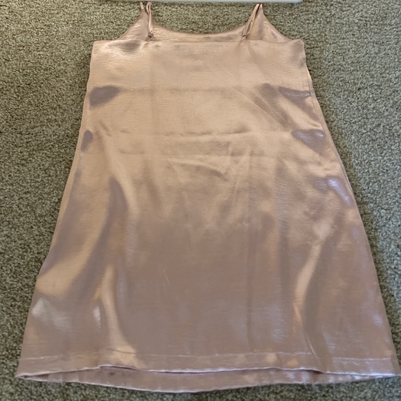 PINK SATIN SLIP DRESS - Picture 6 of 7